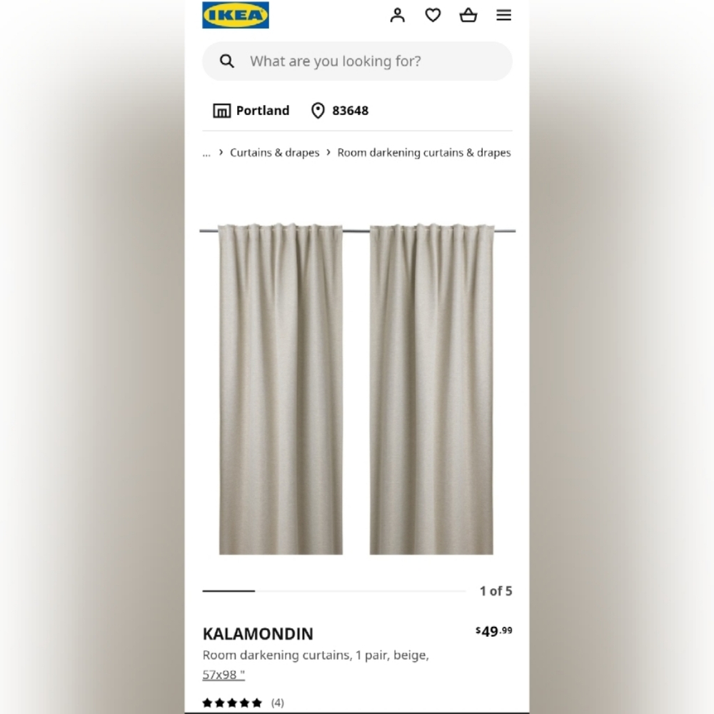Brand New Ikea Kalamondin Curtains